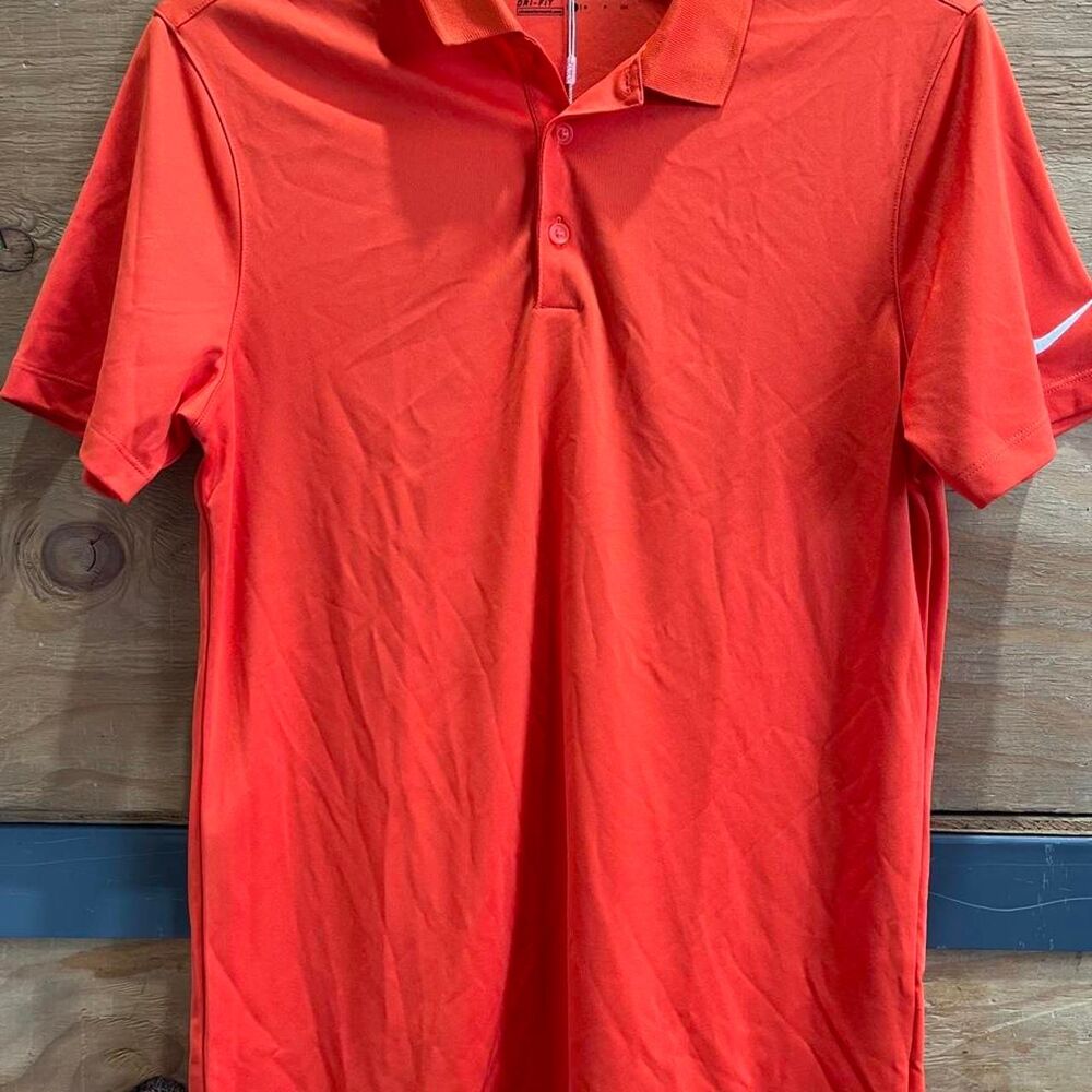 Nike Men's Orange and Red Polo-shirts